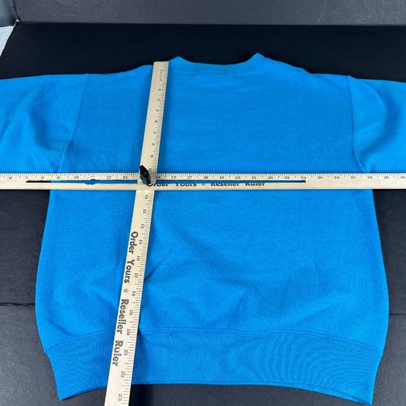 Y2K NFL Carolina Panthers Football Sweatshirt Fits Small Blue Crewneck Tag L - Picture 12 of 15